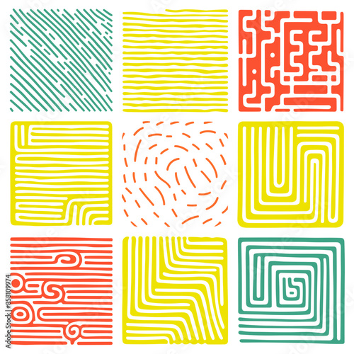 Set of minimalist simple decoration backdrop patterns