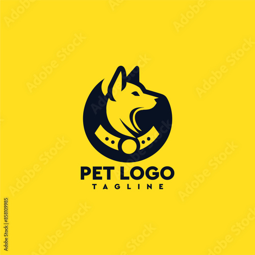 Dog Pet Logo Friendly, approachable, cute, and lovable, perfect for pet lovers, animals, furry friends, and companions dog logo, Dog lover.