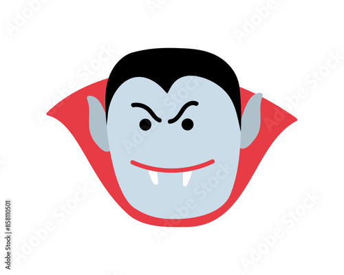 vector illustration of Cute Dracula Cartoon