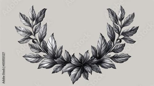 Elegant laurel wreath for recognition.
