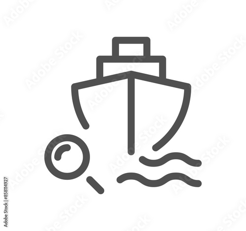 Ship management related icon outline and linear vector.
