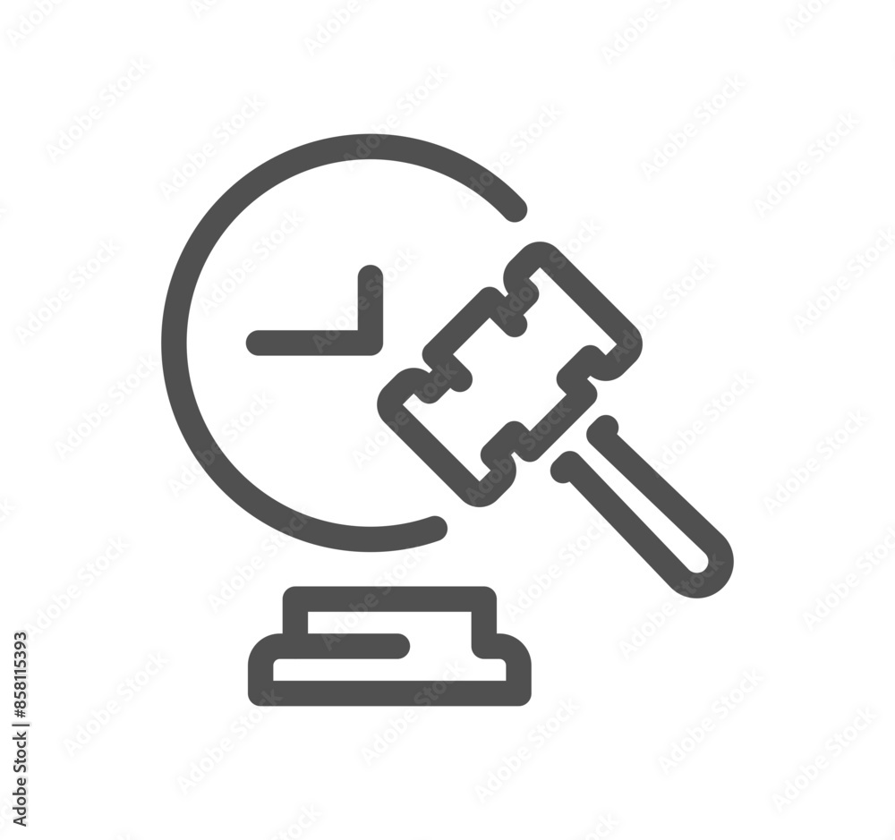 Auction related icon outline and linear vector.
Auction related icon outline and linear vector.