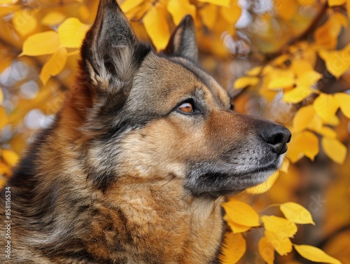 Wallpaper Mural Serene German Shepherd Amidst Autumnal Splendor Torontodigital.ca