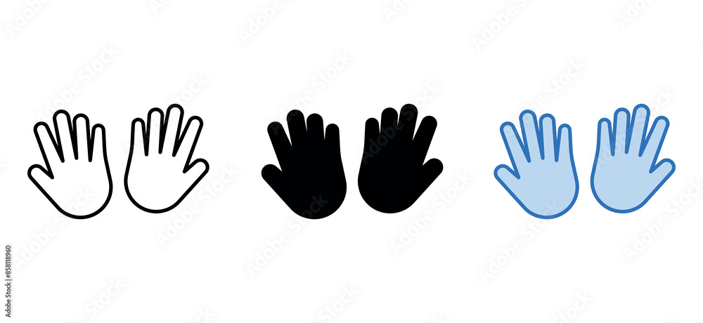 palm print icon design with white background stock illustration palm print icon design with white background stock illustration
