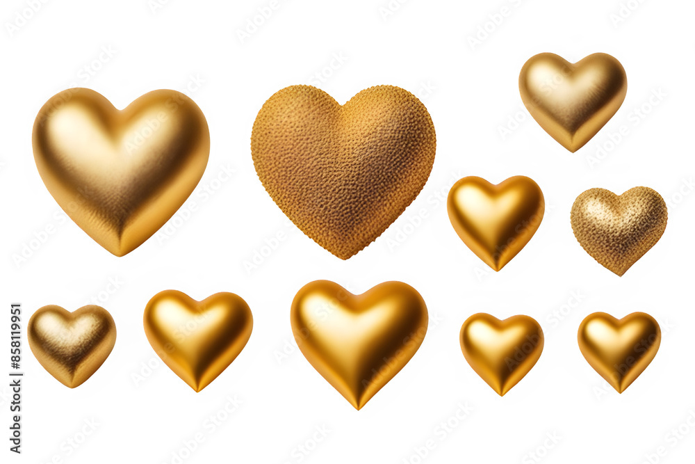 Fototapeta premium golden hearts