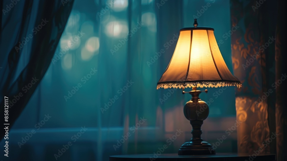 Night lamp illuminating dark setting