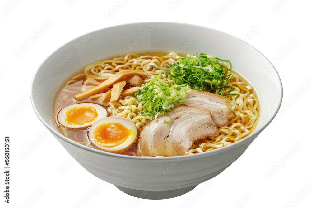 Delicious bowl of ramen with pork, soft-boiled eggs, green onions, and bamboo shoots. Perfect for a hearty and flavorful meal. Delicious bowl of ramen with pork, soft-boiled eggs, green onions, and bamboo shoots. Perfect for a hearty and flavorful meal.
