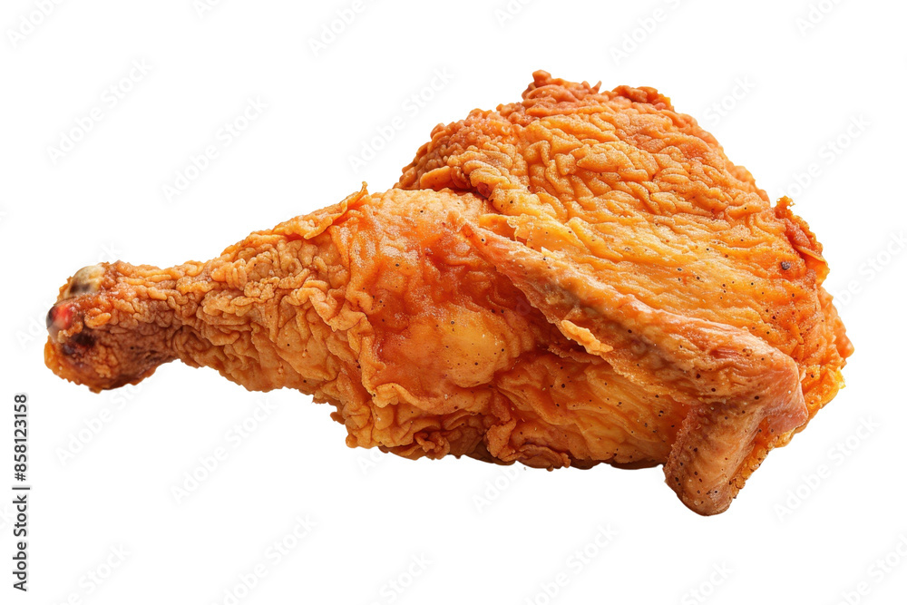 Crispy fried chicken drumstick, golden brown, isolated on transparent background. Perfect for fast food, cuisine, restaurant, and culinary concepts. Crispy fried chicken drumstick, golden brown, isolated on transparent background. Perfect for fast food, cuisine, restaurant, and culinary concepts.