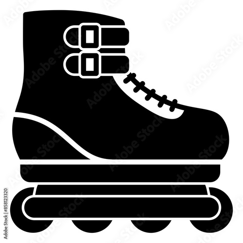 Roller skates or rollerblades icon