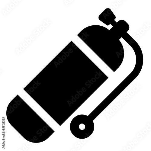 Oxygen cylinder icon for scuba diving