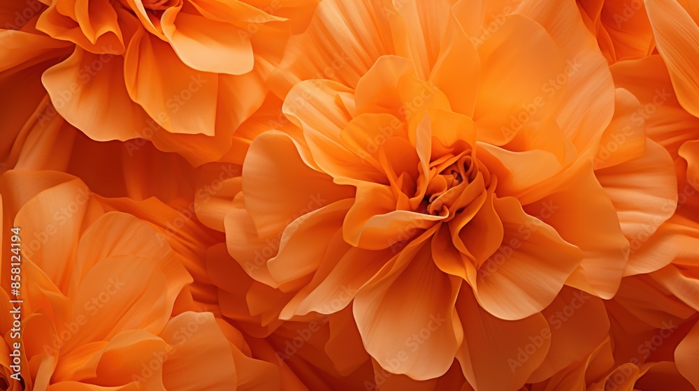 Vibrant orange flowers with delicate petals background texture. Vibrant orange flowers with delicate petals background texture.