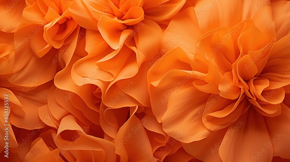 Vibrant orange flowers with delicate petals, creating a lush and textured floral background. Vibrant orange flowers with delicate petals, creating a lush and textured floral background.