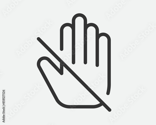Hand Gesture Icon Line Simple Trendy Design.