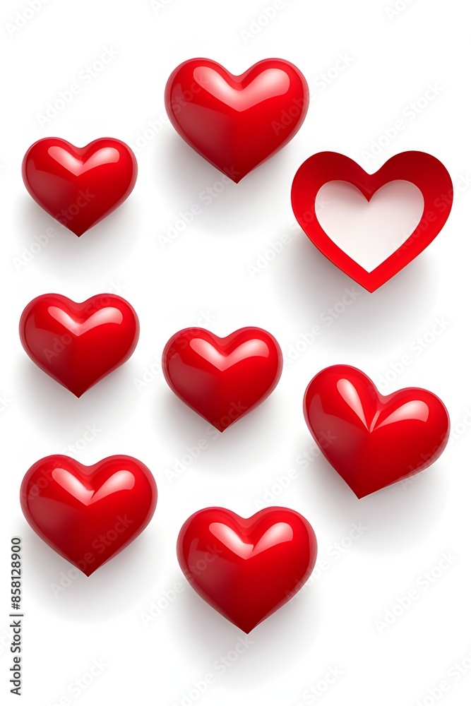 red hearts