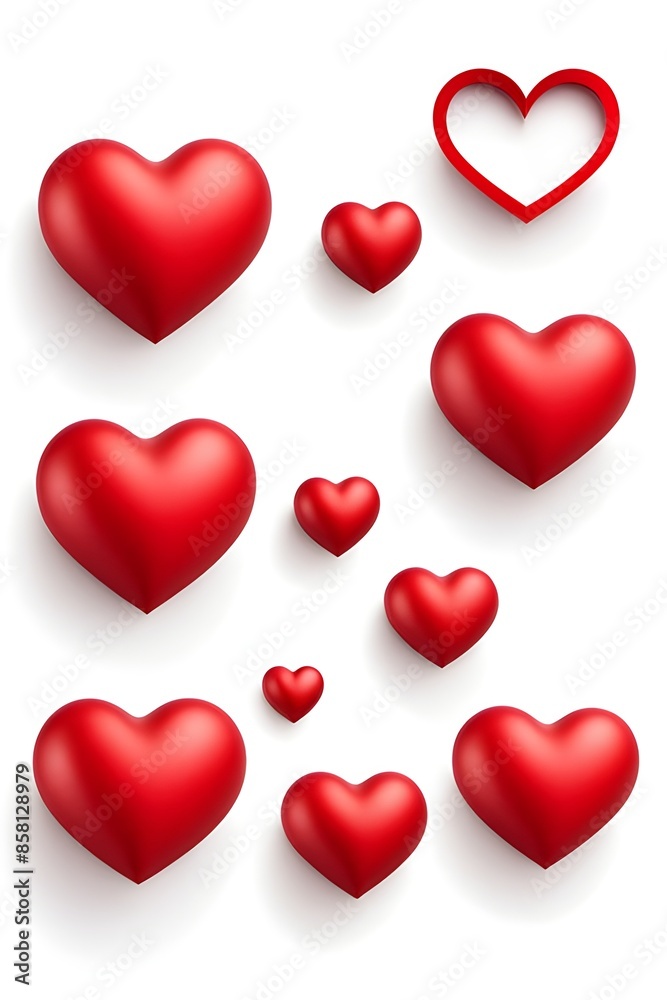red hearts