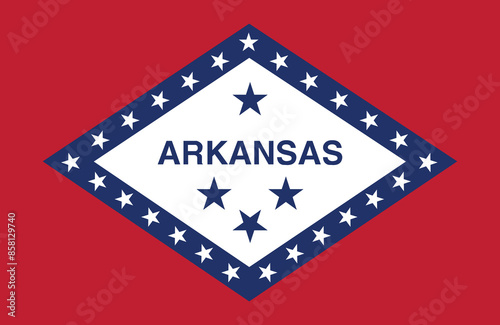  Arkansas State Flag illustration. Arkansas Flag. 
