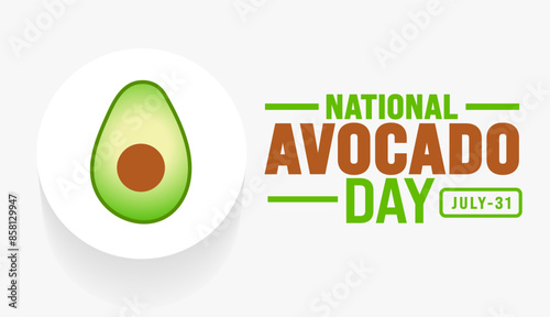 National Avocado Day background template. Holiday concept. Use to background, banner, placard, card, and poster design template.