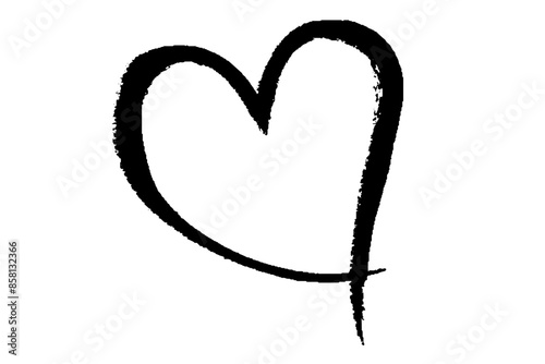 ハートの線画イラスト