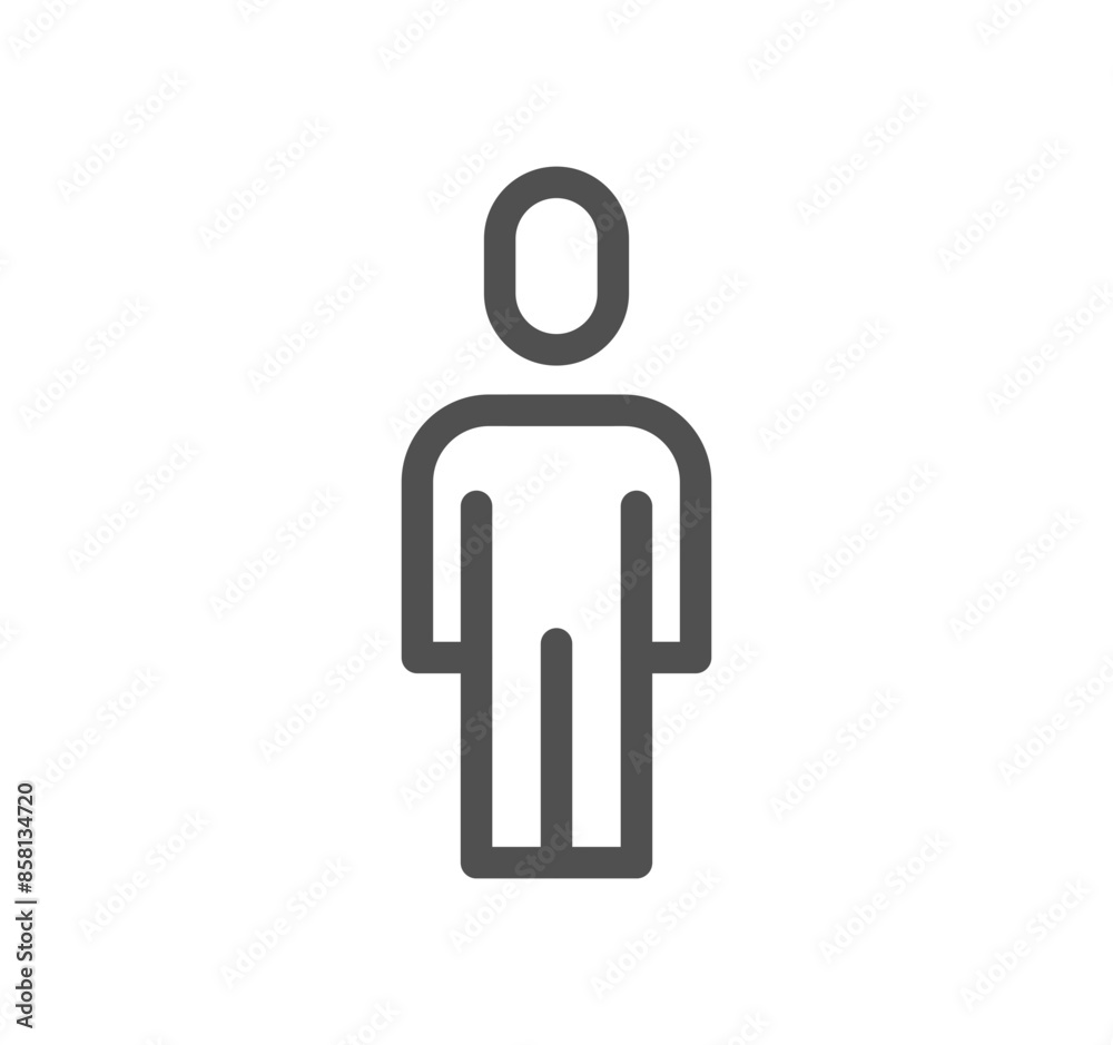 People related icon outline and linear vector. People related icon outline and linear vector.