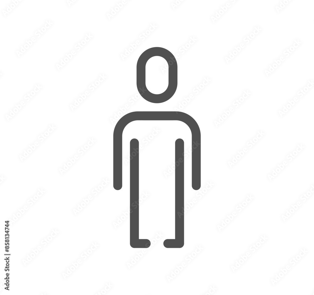 People related icon outline and linear vector. People related icon outline and linear vector.