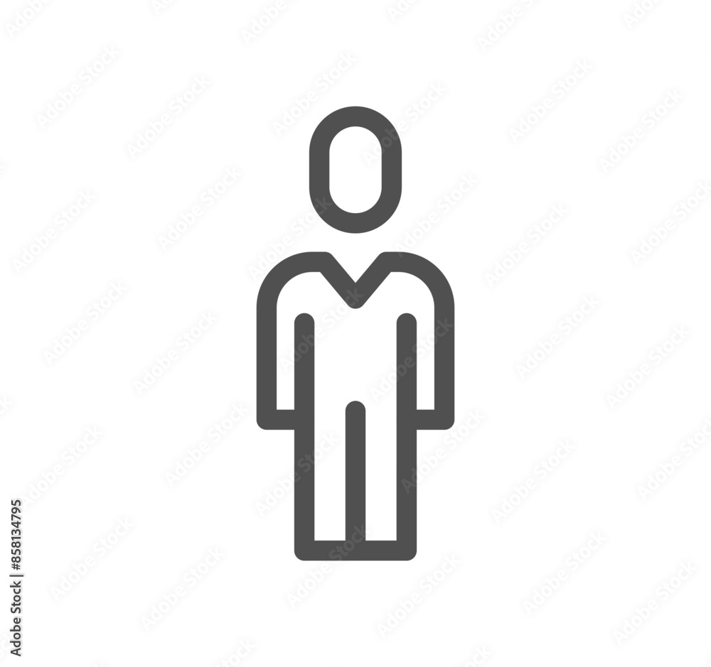 People related icon outline and linear vector. People related icon outline and linear vector.