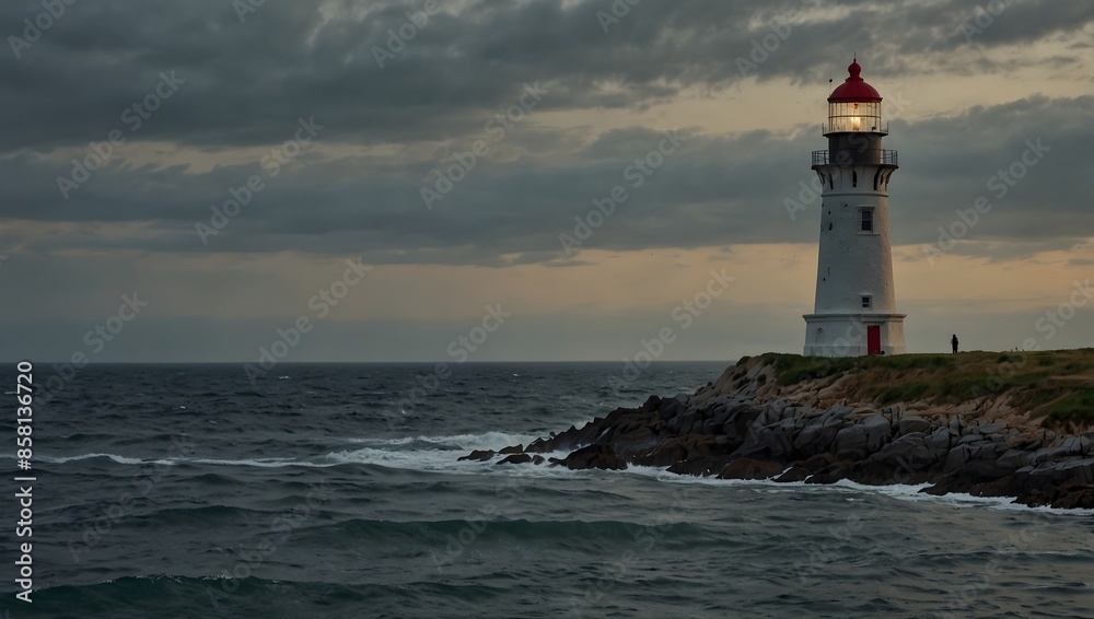 The solitude of a lighthouse keeper as they watch over the endless expanse of the sea ai_generated The solitude of a lighthouse keeper as they watch over the endless expanse of the sea ai_generated