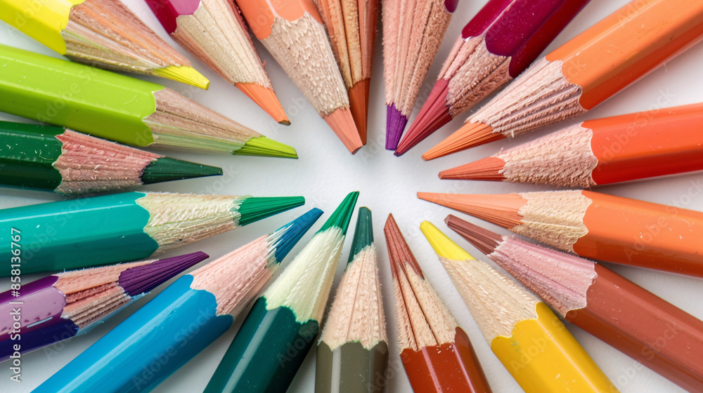 a group of colored pencils a group of colored pencils