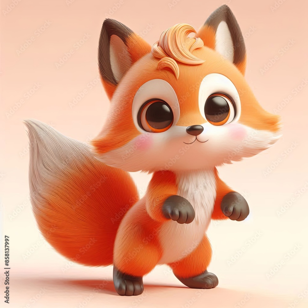 cute fox standing on 2 legs cartoon 3d Generative AI
cute fox standing on 2 legs cartoon 3d Generative AI