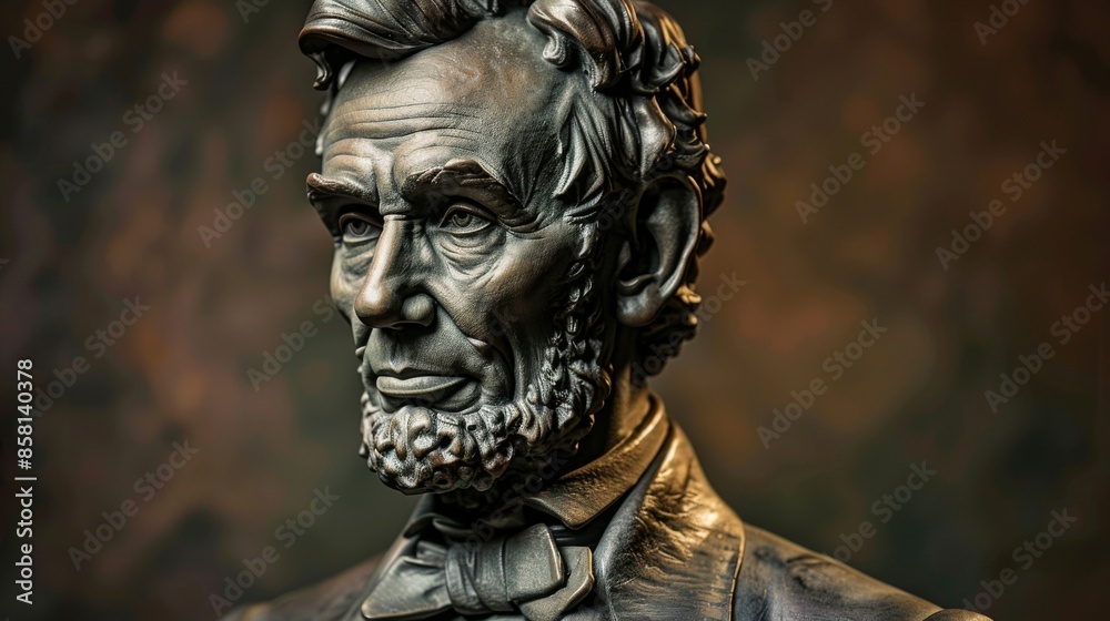 A bronze statue of Abraham Lincoln A bronze statue of Abraham Lincoln