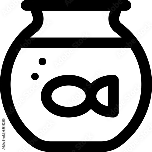 Fish Bowl icon vector illustration asset element