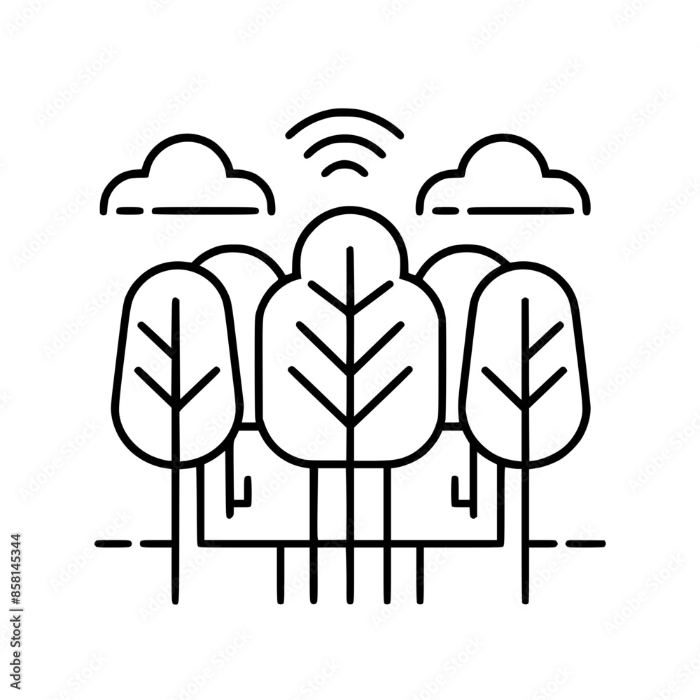 Tree Landscape Icon Tree Icon, Forest Icon, Christmas Tree icon, Tree SVG, Tree ...