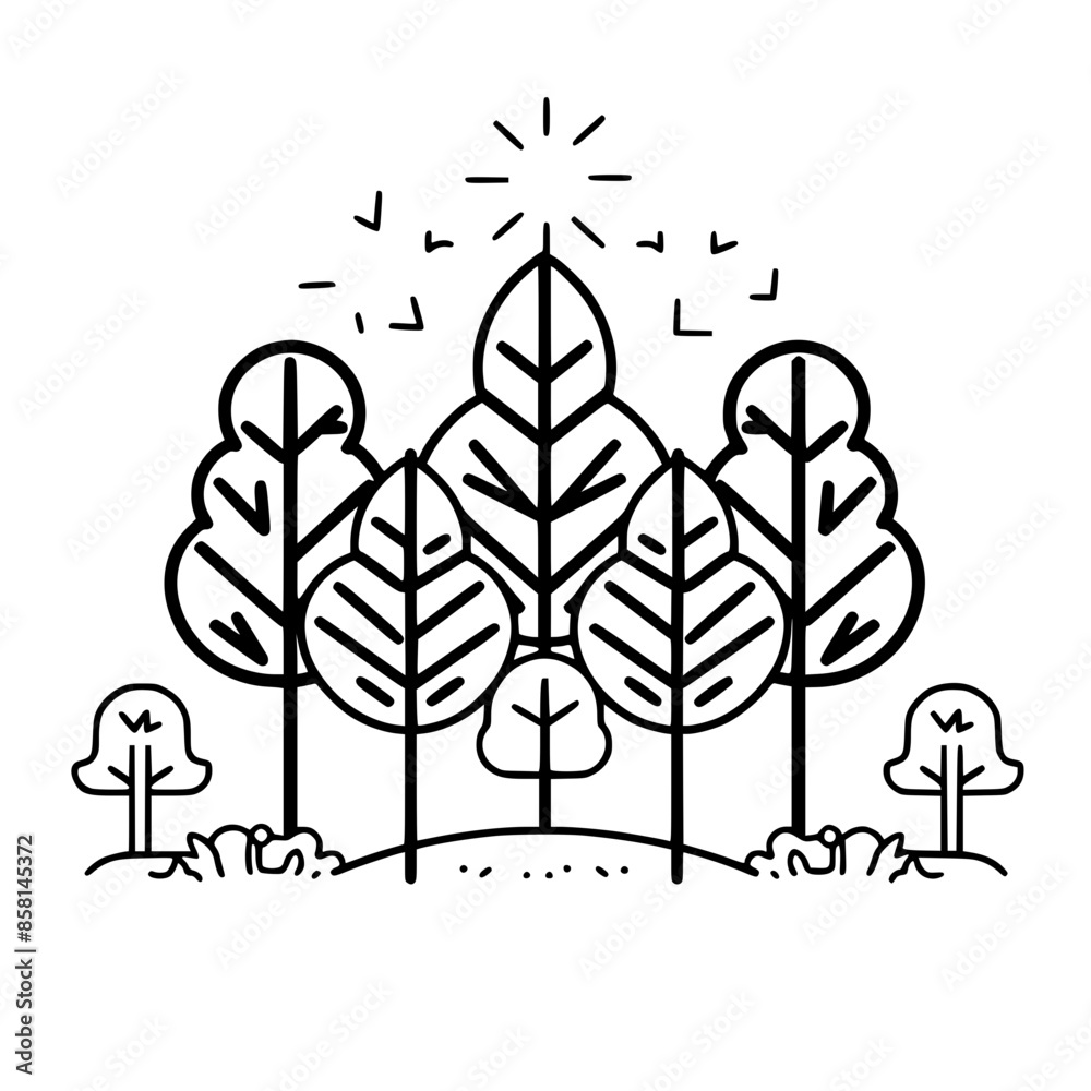 Tree Landscape Icon Tree Icon, Forest Icon, Christmas Tree icon, Tree SVG, Tree ...