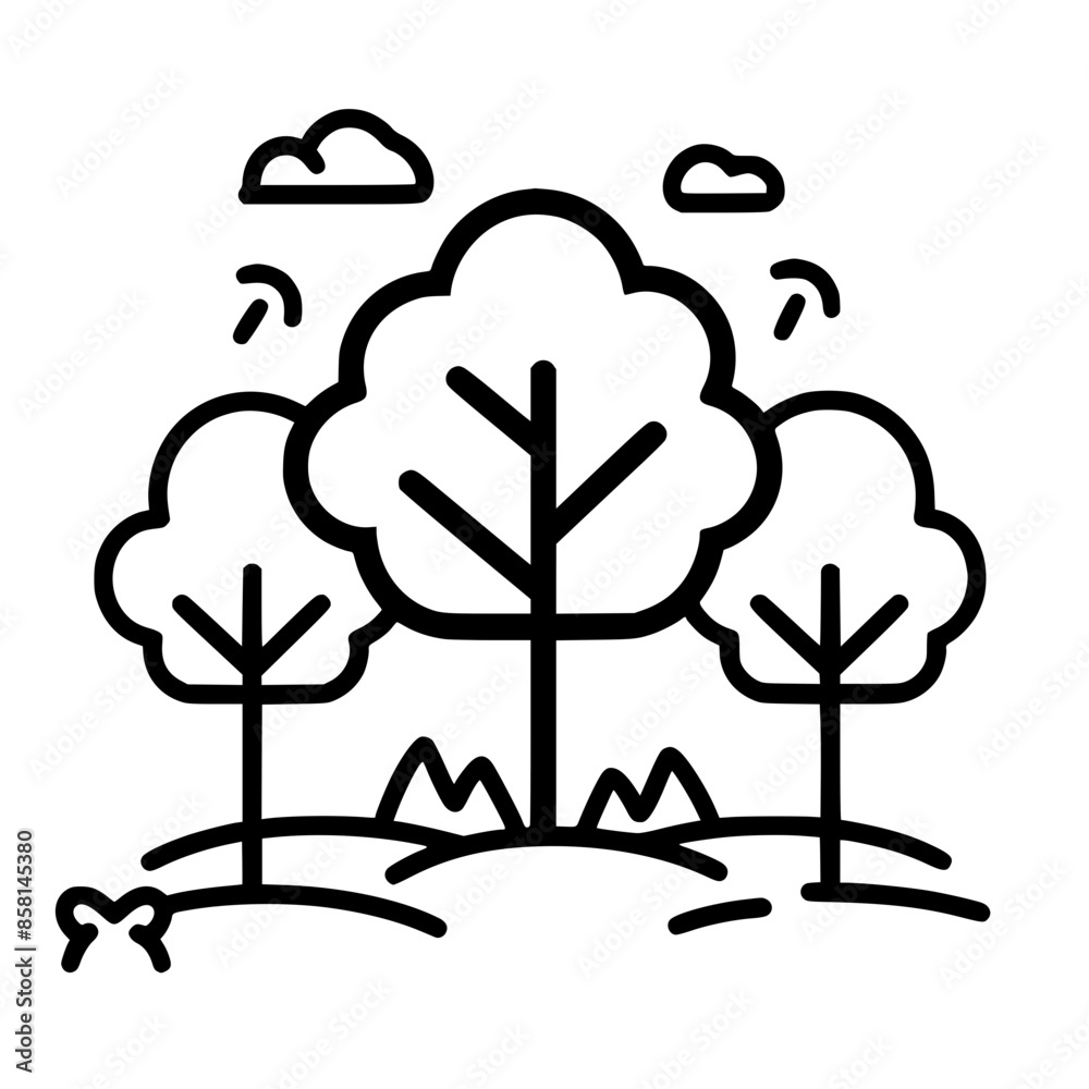 Tree Landscape Icon Tree Icon, Forest Icon, Christmas Tree icon, Tree SVG, Tree ...