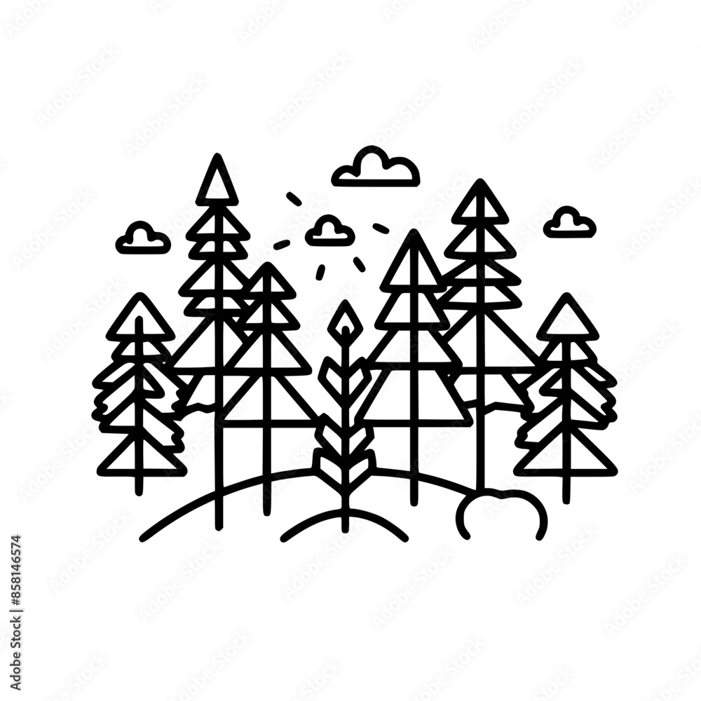 Tree Landscape Icon Tree Icon, Forest Icon, Christmas Tree icon, Tree SVG, Tree ...