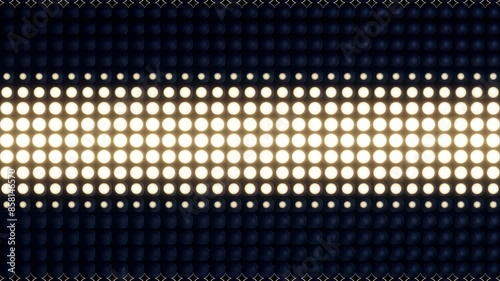 Seamless dark and light glowing border pattern ideal for media backgrounds, digital art, and stock footage.