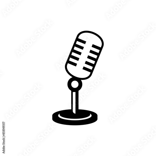 Microphone icon isolated vector illustration.