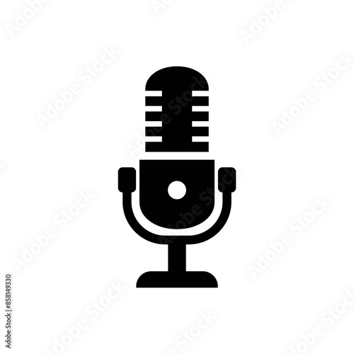 Microphone icon isolated vector illustration.