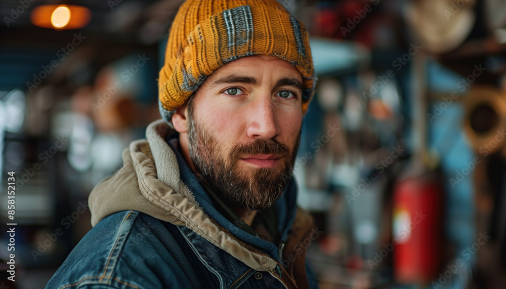 Close-Up Portrait of Young Professional Mechanic Close-Up Portrait of Young Professional Mechanic