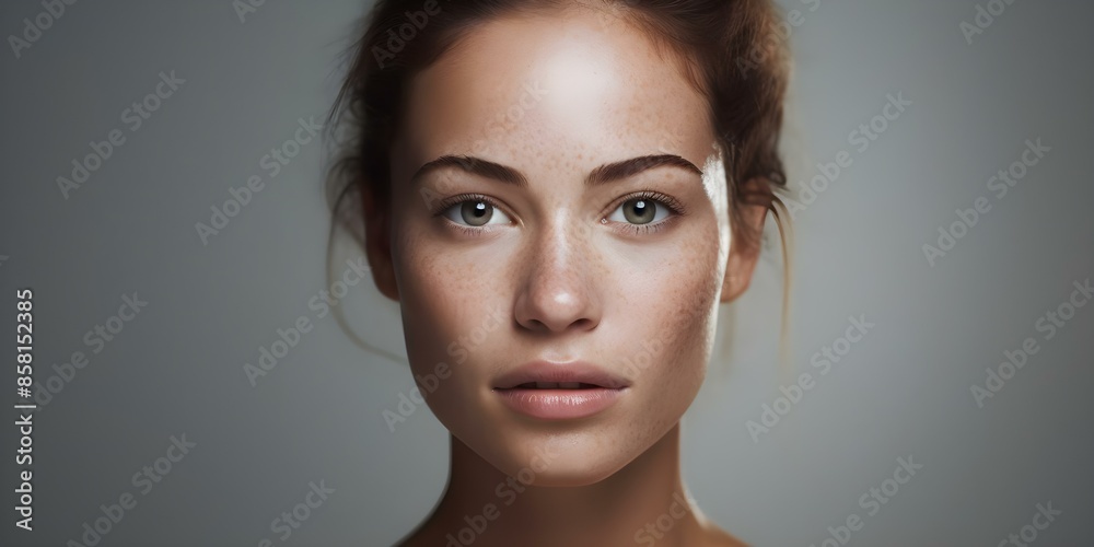 Transformation through Facial Treatment for Melasma Brown Spots and Pore Reduction. Concept Facial Treatment, Melasma Brown Spots, Pore Reduction, Transformation Transformation through Facial Treatment for Melasma Brown Spots and Pore Reduction. Concept Facial Treatment, Melasma Brown Spots, Pore Reduction, Transformation