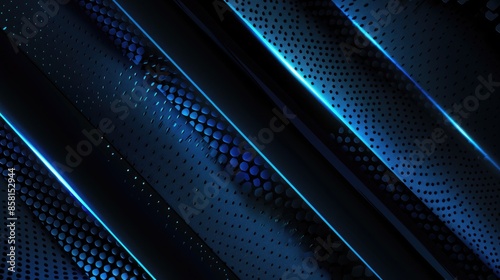 Wallpaper Mural Diagonal background featuring abstract blue and black light pattern with gradient, embodying a clean and modern soft tech aesthetic. Torontodigital.ca