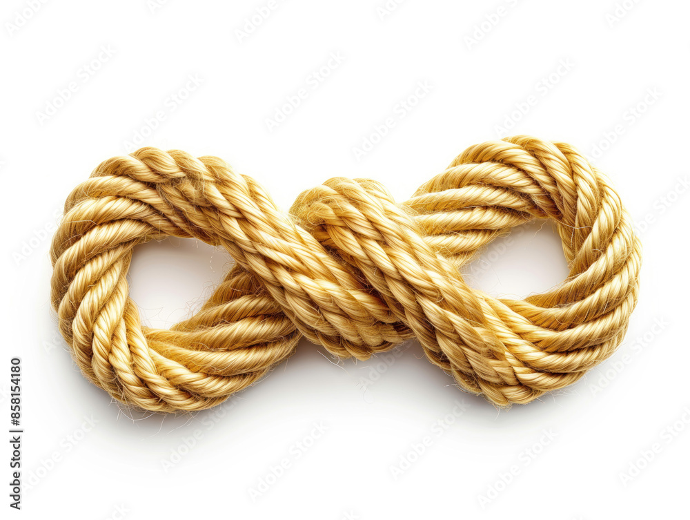 Golden yarn isolated on white background. Created with Generative AI technology. Golden yarn isolated on white background. Created with Generative AI technology.