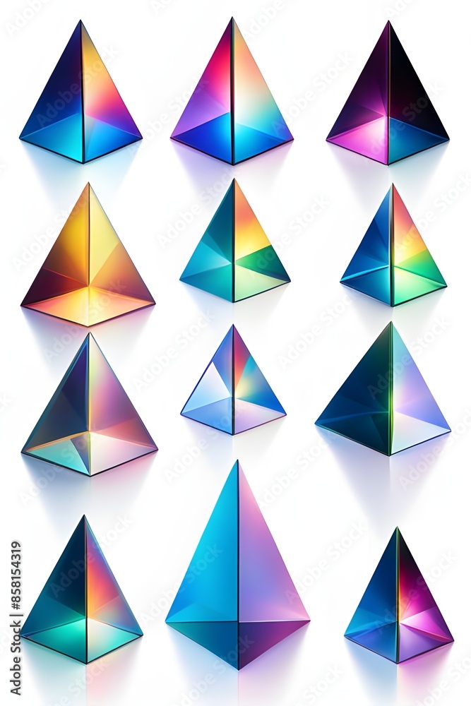 triangular holographic prisms
