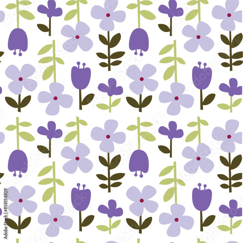 Art & Illustration. Flower pattern, Vintage floral background. Seamless pattern for 
fabric design and fashion prints. Floral pattern with small flowers and leaves on transparent background.