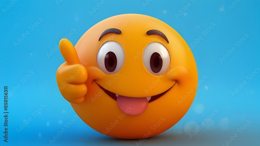 3D Emoji Character Giving a Thumbs Up 3D Emoji Character Giving a Thumbs Up