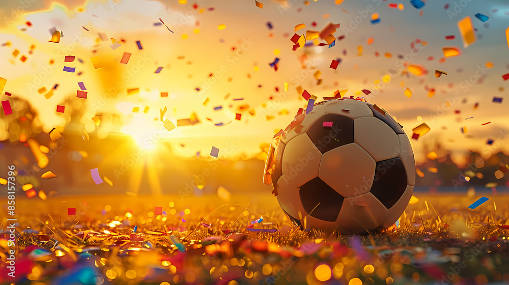 Fototapeta premium Joyful Soccer Festivity