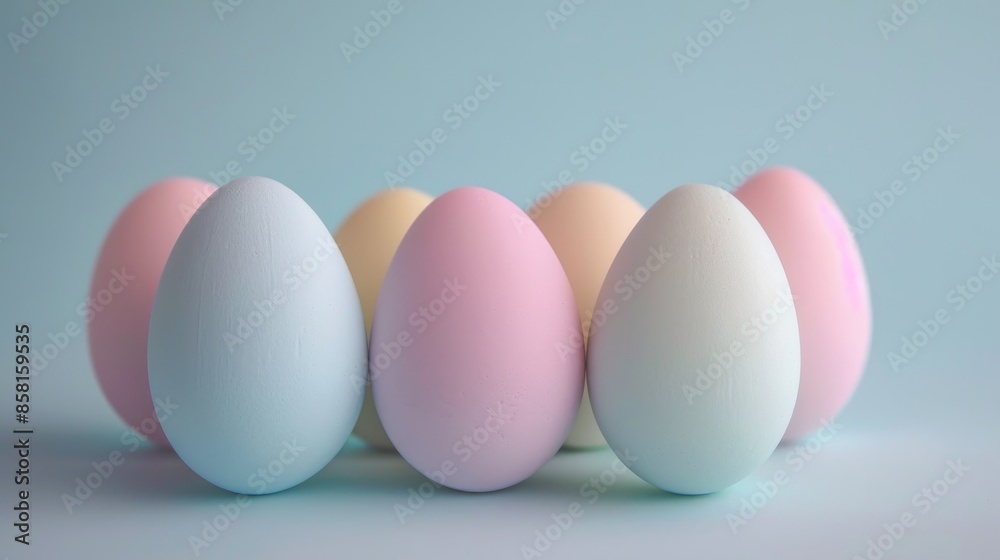 Pastel colored Easter egg composition Pastel colored Easter egg composition