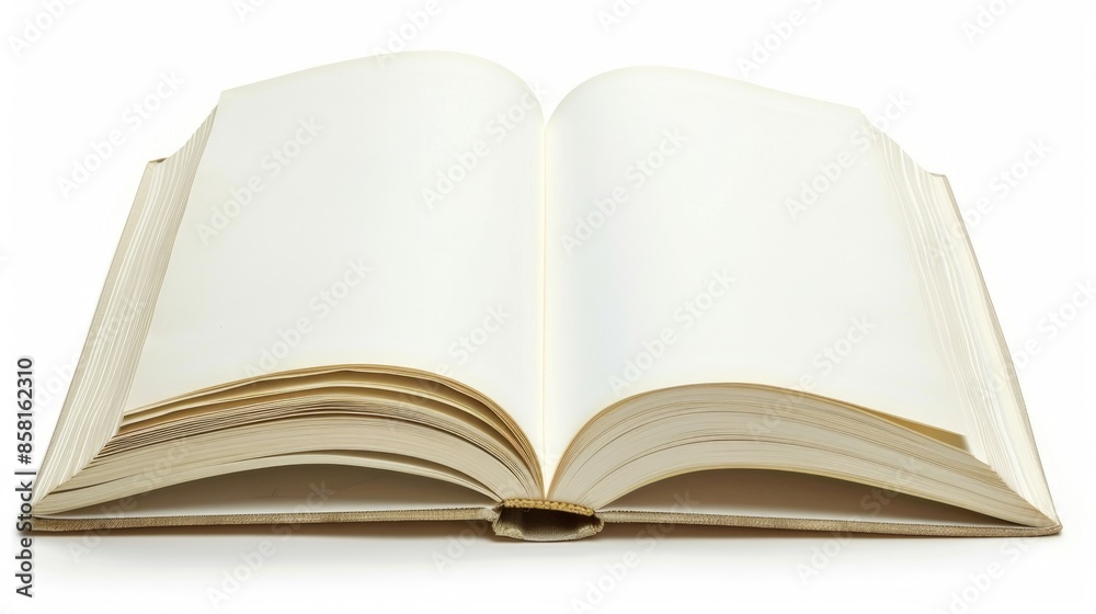 Blank book on white background opened Blank book on white background opened