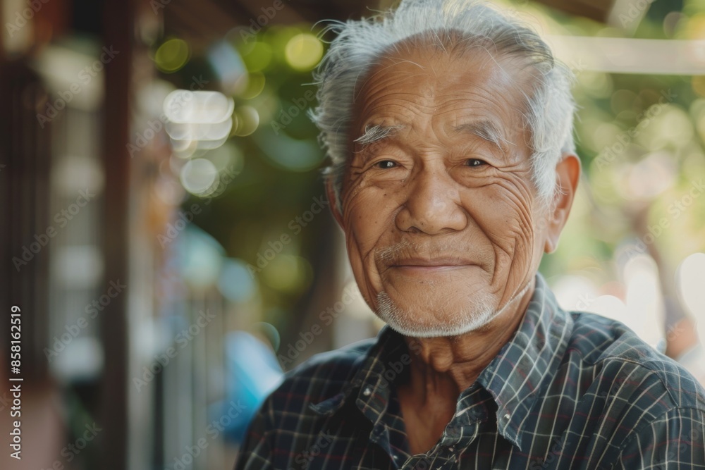 Old Asian man face portrait Old Asian man face portrait