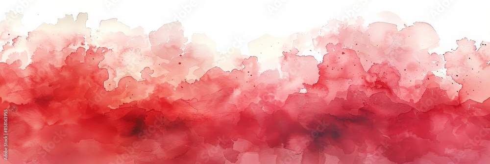 Fototapeta premium Abstract Watercolor Painting in Red Hues