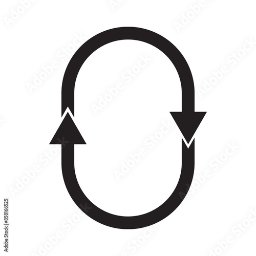Repeat icon. Repeating vector symbol. Simple return outline icons. Refresh icons set. Rerun button web icon. isolated on blue background. Vector illustration. EPS 10/AI	
